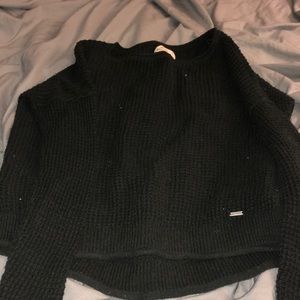 Hollister black cropped sweater